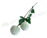 F0040SML Artificial Single Allium / Onion Ball Stem 63cm White | ARTISTIC GREENERY