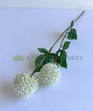 F0040SML Artificial Single Allium / Onion Ball Stem 63cm White | ARTISTIC GREENERY