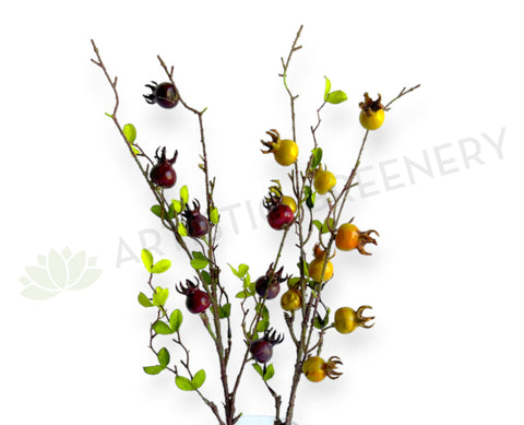 F0081 Artificial Mini Pomegranate  Spray 61cm 2 Colours | ARTISTIC GREENERY