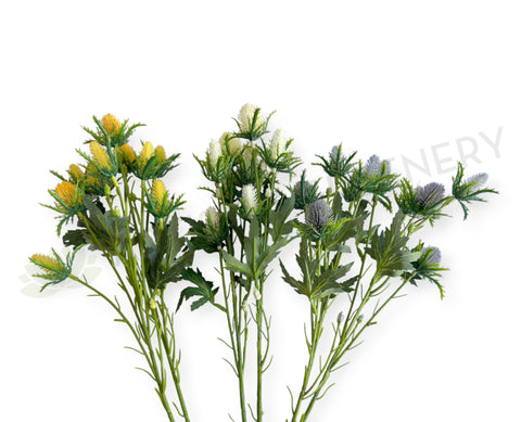 F0292 Artificial Eryngium Thistles / Sea Holly 67cm 3 Colours | ARTISTIC GREENERY