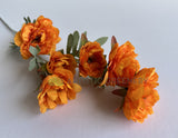 F0339 Peony Spray 83cm Orange