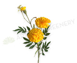 F0473 Artificial Marigold Spray 73cm Yellow| ARTISTIC GREENERY 