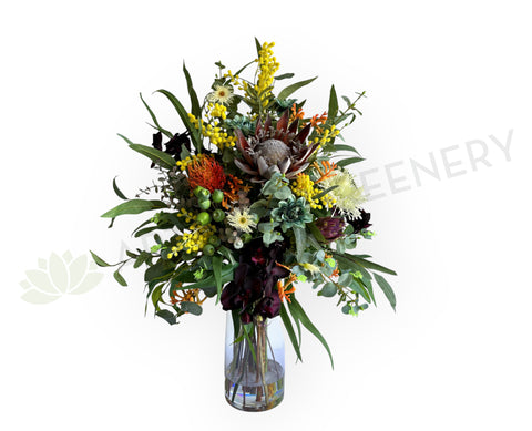 FA1136-RD - Mixed Style Floral Arrangement 80cm Tall ideal for Reception Desk (Ref: Brightwater) (Ref: Brightwater) | ARTISTIC GREENERY