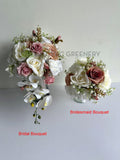 Teardrop Bouquet - Pink & White - Lenore S