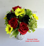 Rasta / Reggae Colour Floral Wreath 30cm / 40cm / 50cm & Bouquet Style (Code: SYM0061) ARTISTIC GREENERY