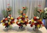 FA1137 - Colourful Flower Arrangement 65cm tall (for Church Podium) | ARTISTIC GREENERY