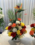 FA1137 - Colourful Flower Arrangement 65cm tall (for Church Podium) | ARTISTIC GREENERY