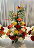 FA1137 - Colourful Flower Arrangement 65cm tall (for Church Podium) | ARTISTIC GREENERY