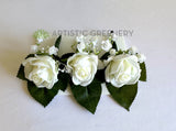 Round Bouquet - Rustic Brown & White - Kaneesha N