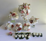 Teardrop Bouquet - Pink & White - Lenore S