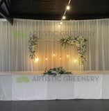 For Hire - White Floral Backdrop / Arbor 240-280cm wide (adjustable) Code: HI0069 Emily