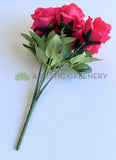 SP0110 Silk Rose Bunch 43cm Watermelon | ARTISTIC GREENERY