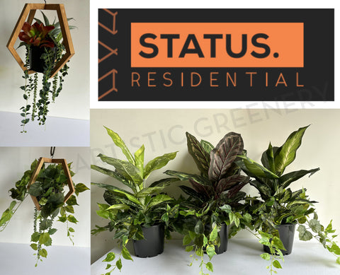 Status Residential (Osborne Park) - Artificial Plants for Tambour Units & Hanging Plants | ARTISTIC GREENERY