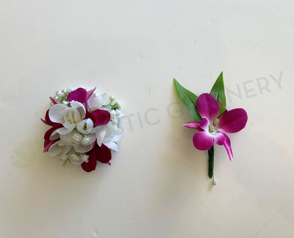 Artificial Flower Corsage & Buttonhole - Singapore Orchid - $53/set ...