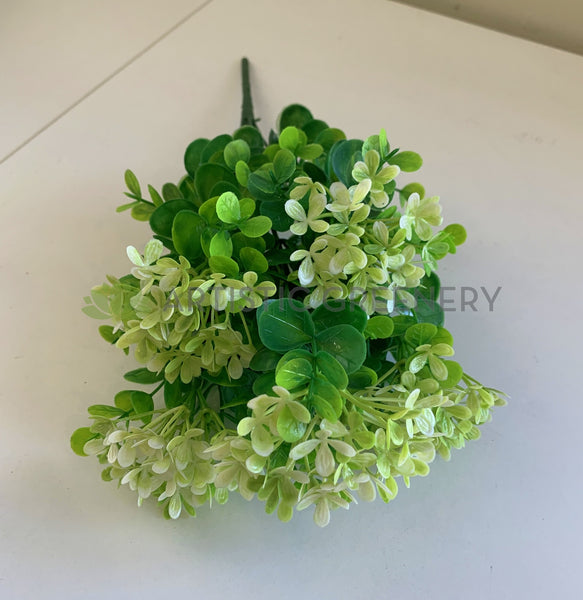 SP0355 Plastic Colourful Lace Flower Bunch with Greenery 30cm 4 Colours ...